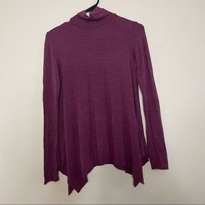 American Eagle Plum Mock Neck Long Sleeve